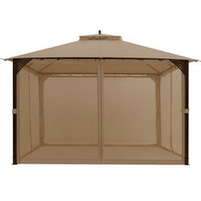 Load image into Gallery viewer, 12" x 10" Outdoor Double Top Patio Gazebo-Brown