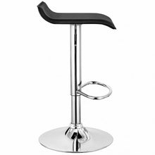 Load image into Gallery viewer, Set of 2 Adjustable PU Leather Backless Bar Stools-Black