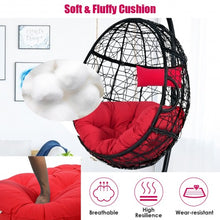 Load image into Gallery viewer, Hanging Cushioned Hammock Chair with Stand-Red
