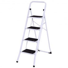 Load image into Gallery viewer, 4 Steps Folding Heavy Duty Steel Anti-slip Ladder