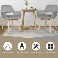 Load image into Gallery viewer, Set of 2 Modern Accent Armchairs-Gray
