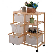 Load image into Gallery viewer, 2 Section Storage Shelf Unit with 4 Fabric Drawers