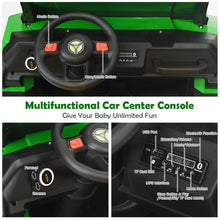 Load image into Gallery viewer, 12V Battery Powered Kids Ride On Dumpbed Truck RC-Green