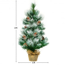Load image into Gallery viewer, 24" Snow Flocked Artificial Christmas Tree