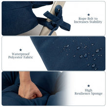 Load image into Gallery viewer, 22" x 44" Tufted Outdoor Patio Chair Seating Pad-Blue