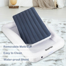Load image into Gallery viewer, Inflatable Toddler Travel Bed with Safety Bumpers