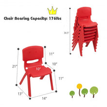 Load image into Gallery viewer, 6-pack Kids Plastic Stackable Classroom Chairs-Red