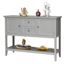 Load image into Gallery viewer, Wooden Sideboard Buffet Console Table w/ Drawers and Storage-Gray