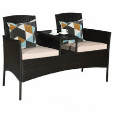 Load image into Gallery viewer, Patio Rattan Conversation Set with Table
