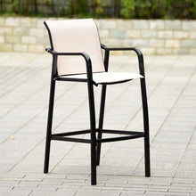 Load image into Gallery viewer, 4 pcs Patio Counter Height Steel Frame Leisure Bar Chairs