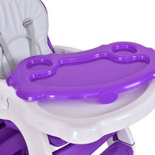 Load image into Gallery viewer, 3 in 1 Infant Table and Chair Set Baby High Chair-Purple