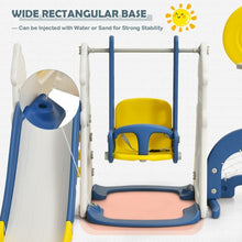 Load image into Gallery viewer, 6 in 1 Slide and Swing Set with Ball Games for Toddlers-Blue