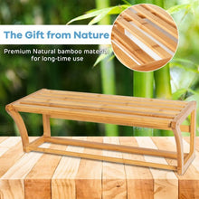 Load image into Gallery viewer, Bamboo Towel Bar Wall Mounted Storage Towel Rack Bathroom Shelf