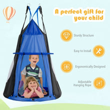 Load image into Gallery viewer, Kids Hanging Chair Swing Tent Set-Blue