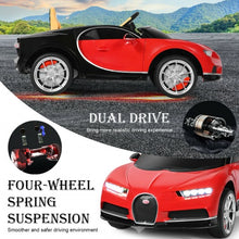 Load image into Gallery viewer, 12V Licensed Bugatti Chiron Kids Ride on Car with Storage Box and MP3-Red