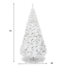 Load image into Gallery viewer, 7 ft  White Artificial PVC Christmas Tree w/ Stand