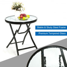 Load image into Gallery viewer, 3 pcs Outdoor Folding Rocking Chair Table Set-Blue