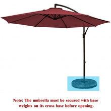 Load image into Gallery viewer, 10 Ft Patio Offset Hanging Umbrella with Easy Tilt Adjustment-Burgundy