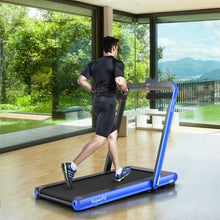 Load image into Gallery viewer, 4.75HP 2 In 1 Folding Treadmill with Remote APP Control-Navy