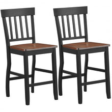 Load image into Gallery viewer, Set of 2 24" Barstool Solid Wood Rake Back