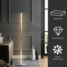 Load image into Gallery viewer, 48" Helix LED Floor Lamp Modern Standing Pole Light-Silver