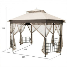 Load image into Gallery viewer, 10’x 12’ Octagonal Patio Gazebo-Beige