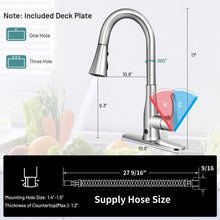 Load image into Gallery viewer, Touchless Kitchen Faucet with 360° Swivel Single Handle Sensor and 3 Mode Sprayer
