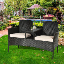 Load image into Gallery viewer, Patio Rattan Conversation Set with Table