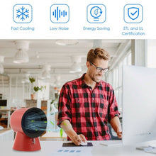 Load image into Gallery viewer, 1500 W Portable Mini Electric Desktop Fan heater-Red