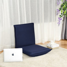 Load image into Gallery viewer, Adjustable 6-position Floor Chair Folding Lazy Man Sofa Chair-Navy