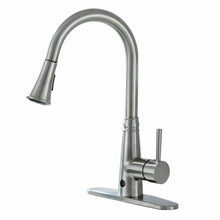 Load image into Gallery viewer, Pull-down Single Handle Brushed Nickel Kitchen Faucet