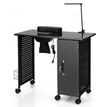 Load image into Gallery viewer, Manicure Nail Table Steel Frame Beauty Spa Salon Workstation w/Drawers