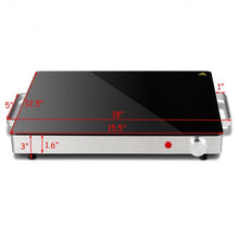 Load image into Gallery viewer, Stainless Steel Electric Warming Tray with Glass Top