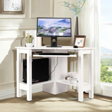 Load image into Gallery viewer, Wooden Study Computer Corner Desk with Drawer-White