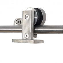Load image into Gallery viewer, 6.6 FT Modern Stainless Steel Sliding Barn Wood Door Closet Hardware Track Set