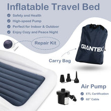 Load image into Gallery viewer, Inflatable Toddler Travel Bed with Safety Bumpers