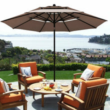 Load image into Gallery viewer, 10ft 3 Tier Patio Umbrella Aluminum Sunshade Shelter Double Vented without Base