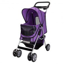 Load image into Gallery viewer, Large Deluxe Folding 4 Wheels Pet Dog Cat Carrier Stroller 8 Colors Choice Green