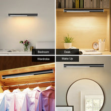 Load image into Gallery viewer, 40 LED Closet Portable USB Rechargeable Wardrobe Lamp-Black
