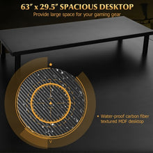 Load image into Gallery viewer, 63 inch Gaming Desk with Monitor Shelf Tablet Board