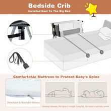 Load image into Gallery viewer, Baby Bed Side Crib Portable Adjustable Infant Travel Sleeper Bassinet-Dark Gray