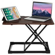Load image into Gallery viewer, Height Adjustable Standing Computer Desk-Brown