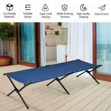 Load image into Gallery viewer, Adults Kids Folding Camping Cot-Blue