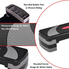Load image into Gallery viewer, 31" Adjustable Fitness Aerobic Step with Riser