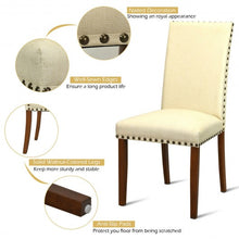 Load image into Gallery viewer, Set of 2 High Back Armless Fabric Dining Chairs
