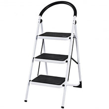 Load image into Gallery viewer, Heavy Duty Industrial Lightweight Folding Stool 3 Step Ladder