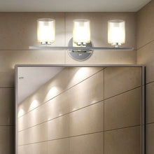 Load image into Gallery viewer, 3-Light Wall Sconce light Fixture w/ Brushed Chrome Finish