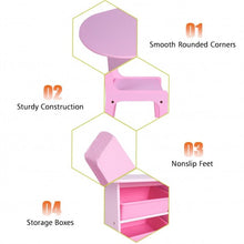 Load image into Gallery viewer, Kids Table and 2 Chairs Set with Storage Boxes
