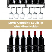 Load image into Gallery viewer, Wall Mounted Metal Wine Rack Wine Bottle Storage