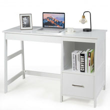 Load image into Gallery viewer, 47.5" Modern Home Computer Desk with 2 Storage Drawers-White